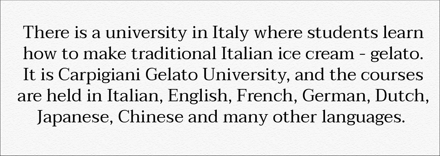 Did you know that? Carpigiani Gelato University