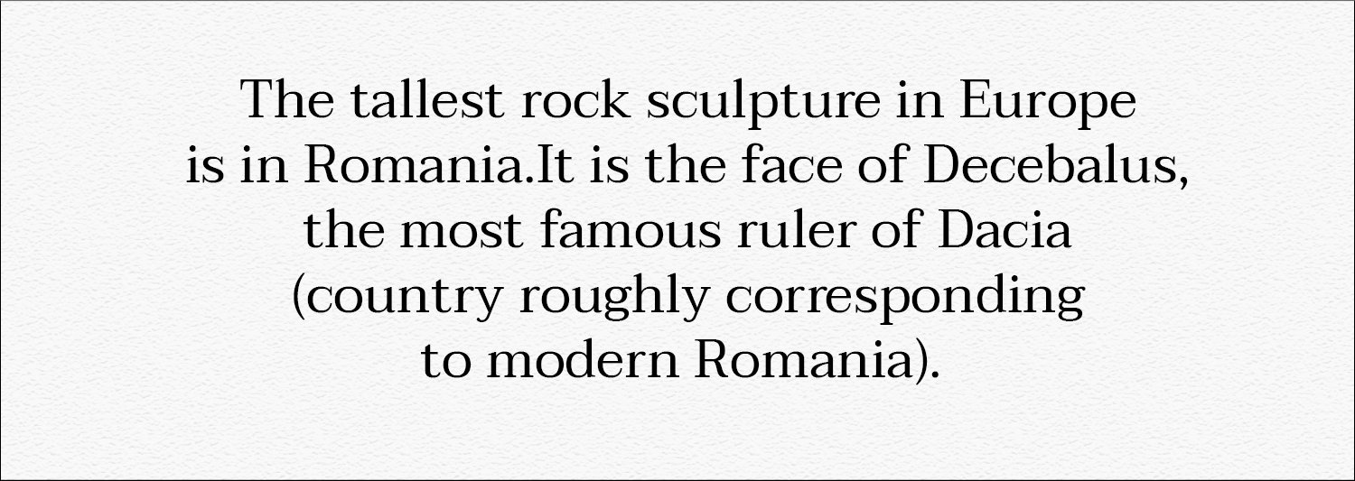 Did you know that? Decebalus - the tallest rock sculpture of Europe